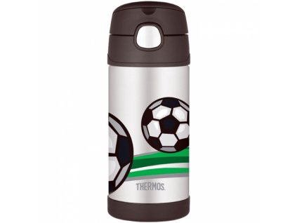 Thermos FUNtainer - detská termoska so slamkou - futbal 355 ml