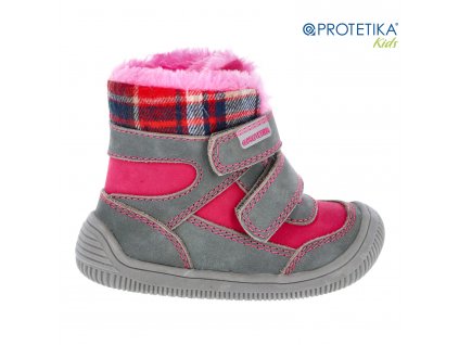 Protetika - zimné barefootové topánky TAMIRA grey - zateplené kožušinkou
