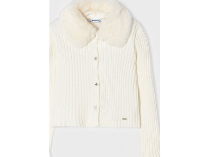 Pletený sveter s kožušinou Mayoral - 1304309012