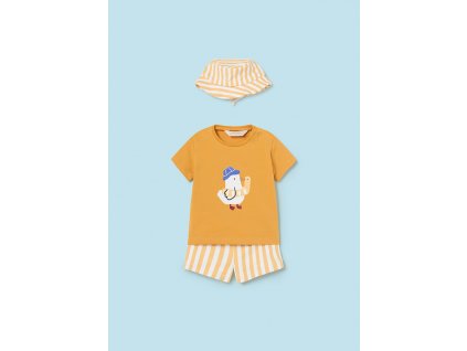 Set - tričko,plavkové nohavičky a klobúk Mayoral - 2401620056