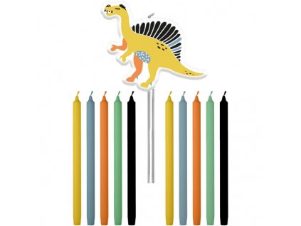 Sviečky Dino Roars 10 cm - 11 ks