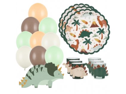 Party set Malý Dino - balóniky, tanieriky, servítky, návleky na poháre