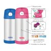 Thermos FUNtainer - detská termoska so slamkou a vlastným popisom - ružová 355 m