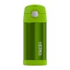 Thermos FUNtainer - detská termoska so slamkou 355 ml - celá zelená