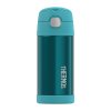 Thermos FUNtainer - detská termoska so slamkou 355 ml - celá tyrkysová