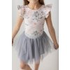 Body s potlačou a volánovým rukávom Lily Grey