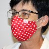Bavlnené dvojvrstvové rúško tvarované - vzor J7 srdce