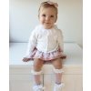 Hladké podkolienky s čipkou a mašľou Cóndor 248402526 - pale pink