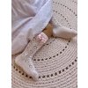 Vzorované podkolienky so saténovou mašličkou Cóndor 250602526 - pale pink