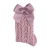 Vzorované podkolienky so saténovou mašličkou Cóndor 251902526 - pale pink