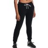 Hrejivé tepláky UA Rush Fleece Pant-BLK Black
