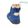 Protetika - zimné barefootové topánky RAMOS blue - zateplené kožušinkou