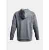 Pánska mikina UA Essential Fleece FZ Hood- GRY tmavosivá