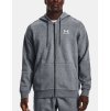 Pánska mikina UA Essential Fleece FZ Hood- GRY tmavosivá