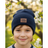 Chlapčenská čiapka Fun Time 48-131 tmavo-modrá