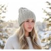 Dámska zimná čiapka COOZY  P-030 svetlohnedá