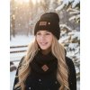 Dámsky zimný čiapkový set P-006 čierna TOP AKCIA!