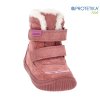 Protetika - zimné barefootové topánky LINET pink - zateplené kožušinkou