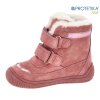 Protetika - zimné barefootové topánky LINET pink - zateplené kožušinkou