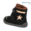 Protetika - zimné barefootové topánky LINET black - zateplené kožušinkou