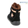 Protetika - zimné barefootové topánky LINET black - zateplené kožušinkou