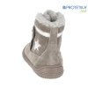 Protetika - zimné barefootové topánky LINET grey - zateplené kožušinkou
