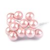 Vianočné dekoračné guličky s drôtom priemer 16 mm 740676 - 12 ks ružová