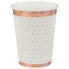 Poháre Rose gold s bodkami 7.8 x 9.7 cm 10ks