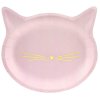 Taniere papierové MEOW ružovo-zlaté s mačičkami 6 ks 22x20cm