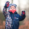 Softshellové rukavice WAMU s fleecom LÍŠKY - tmavo modrá