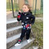 Softshellové nohavice WAMU s fleecom LÚČNE KVETY - čierna