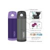 Thermos FUNtainer - detská termoska so slamkou 470 ml - limetková