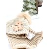 Luxusný čiapkový set TERES s bmbolcom z pravej kožušiny - beige TOP AKCIA!