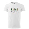 Vianočné tričko pánske BASIC stromčeky MERRY CHRISTMAS