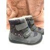 Zimné barefoot topánky s kožuškom OLY winter dark grey D.D.Step