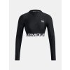 Dámske tričko HeatGear Rib 1 4 Zip LS-BLK