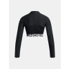 Dámske tričko HeatGear Rib 1 4 Zip LS-BLK