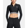 Dámske tričko HeatGear Rib 1 4 Zip LS-BLK