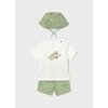 Set - tričko s potlačou, kraťasy a klobúk Mayoral - 2601667081