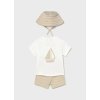 Set - tričko s potlačou, kraťasy a klobúk  Mayoral - 2601666036