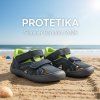 Protetika - barefoot  polootvorené topánky RIK navy