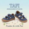 Protetika - barefoot polootvorené topánky TAFI denim