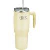 Thermos Refreshing - termohrnček s madlom a slamkou - matná vanilková