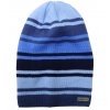 Zimná pruhovaná čiapka 1728 modrá