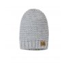 Dámska zimná pletená čiapka Fashion 42-612 sivá