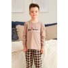 Detské pyžamo Doctor nap 5218 -  THE BEST- béžovočierne
