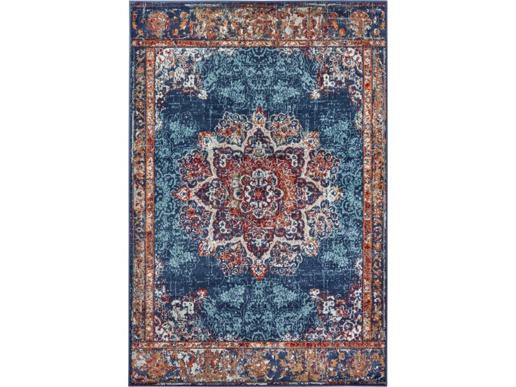 Kusový koberec Luxor 105637 Maderno Blue Multicolor (Rozměry koberců 57x90)