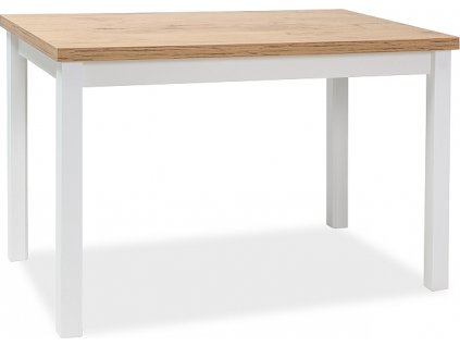 Jídelní stůl ADAM 100x60 dub lancelot/bílá mat