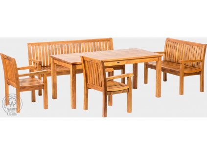 Luxusní venkovní sezení z kvalitního teakového dřeva Nonna