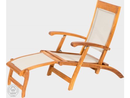 Teakové skládací zahradní lehátko Dana